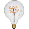 GloboStar ����� Led Ultra Thin Soft S Spiral Letter Filament E27 G125 Love You ������� 4W 340lm 360� Ac 220-240V IP20 �12.5 x �18cm Ultra ����� ����� 2200K �� ������� ����� - Dimmable - 3 Years Warranty - (99261)