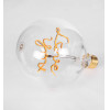 GloboStar ����� Led Ultra Thin Soft S Spiral Letter Filament E27 G125 Love You ������� 4W 340lm 360� Ac 220-240V IP20 �12.5 x �18cm Ultra ����� ����� 2200K �� ������� ����� - Dimmable - 3 Years Warranty - (99261)