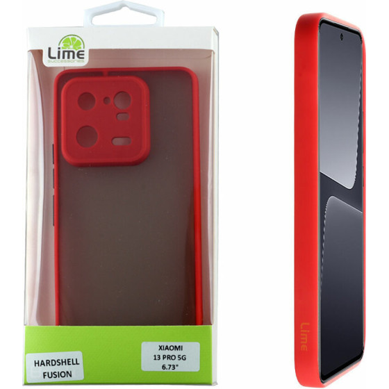 Lime ���� Xiaomi 13 Pro 5G 6.73'' Hardshell Fusion Full Camera Protection Red With Black KEYS