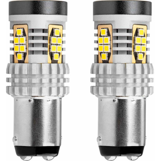 AMiO �������� �������� Led ����� CAN-Bus P21/5w BAY15D 12/24V 24xSmd 3020 �mio - 2 TEM. - (02798)