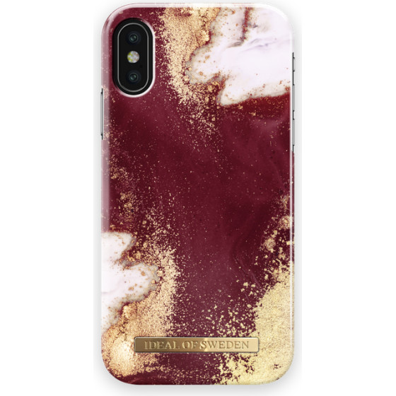 Ideal Of Sweden ���� Fashion Iphone X/Xs Golden Burgundy Marble - (IDFCAW19-IXS-149)