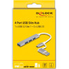 DeLock Usb Hub 4x Usb �����, Usb & USB-C �������, ���� - (64214)
