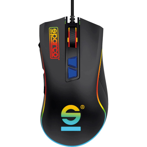 Sparco Gaming ������� Line ��������� Usb 7200 Dpi Rgb ����� - (SPMOUSEPRO)