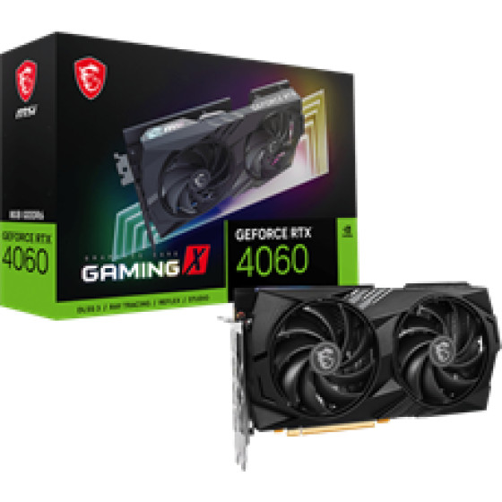 MSI Vga PCI-E Nvidia Gf Rtx 4060 Gaming X 8G, 8GB/128BIT, GDDR6, HDMI/3x Display PORT, 2 Slot Dual FANSINK, 3YW.