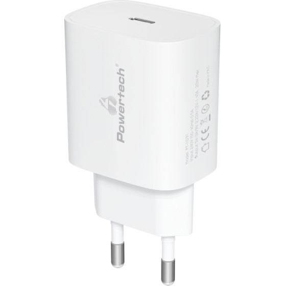 Powertech ��������� ������ USB-C, Pd 20W, ������ - (PT-1091)