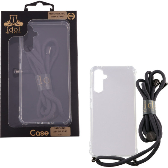 Idol 1991 ���� Samsung A34 5G A346 6.6'' Antishock Air Tpu With Strap Full Camera Protection ������� - (5205308330766)