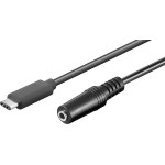 Powertech ������� USB-C �� 3.5mm �������� �� ������, 1m, ����� - (CAB-UC059)