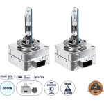 GloboStar ������ ����������� Hid Xenon D1R Super Vision High Brightness +80% Can-Bus Dot ECER37 360� Dc 12-24V IP20 �4 x �5 x �8cm ����� ����� 6000K - ��� 2 �������� - (84041)