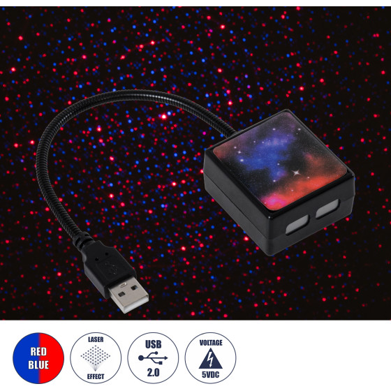 GloboStar ������������ ��������� ������� ������������ ��� Party Disco Laser Dc 5V �� ������� ����������� Usb ���� ������� IP20 �26.5 x �4.5 x �2.5cm - (81847)