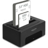 DeLock Docking Station clone/Erase function, 2x SSD/HDD, 5Gb/s - (64187)