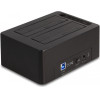 DeLock Docking Station clone/Erase function, 2x SSD/HDD, 5Gb/s - (64187)