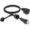 DeLock ������� ������� Cat 6 STP, �� ������, IP68, 1m, ����� - (80166)
