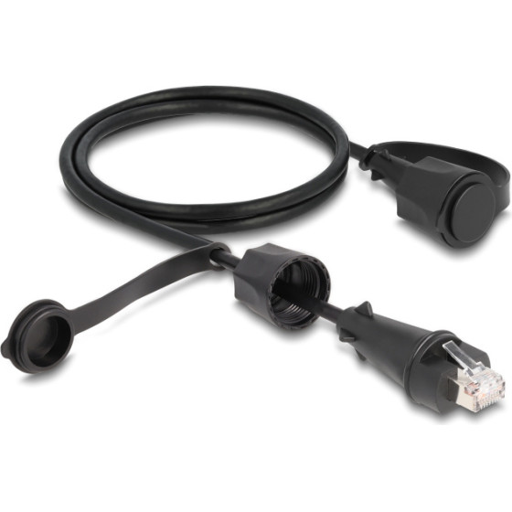 DeLock ������� ������� Cat 6 STP, �� ������, IP68, 1m, ����� - (80166)