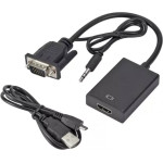 Powertech ���������� Vga & 3.5mm �� Hdmi ������ - (PTH-078)