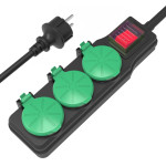 Powertech ��������� 3x schuko, IP44, 16A, 1.5m, ����� - (PT-1070)