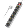 Powertech ��������� ��������� 6x schuko, 16A, 1.4m, ����� - (PT-1058)