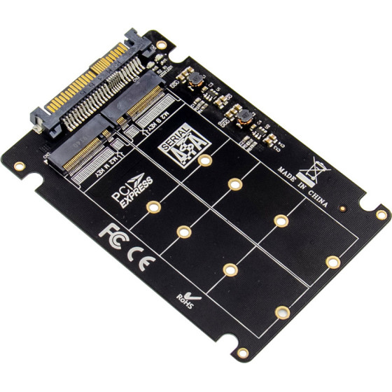 Powertech ����� ��������� U.2 Sas 2.5'' �� M.2 B & M NGFF/Nvme - (ST526)