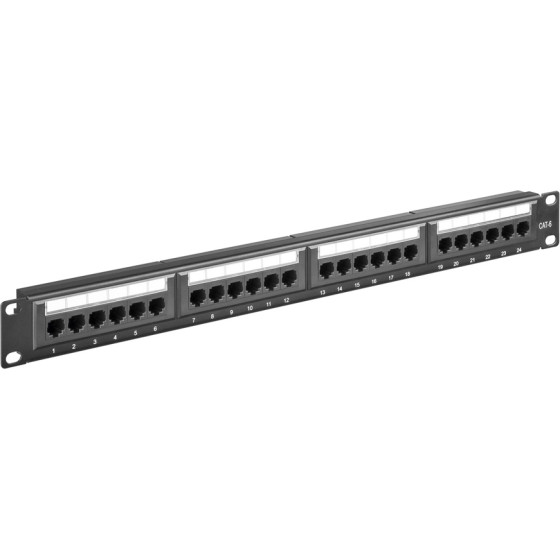 Goobay Patch Panel 19''/1U, 24x ports, Cat 6 UTP, ����o - (93866)