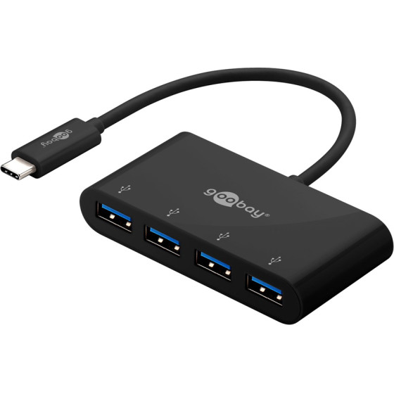 Goobay Usb Hub 4x Usb 3.0 �����, 5Gbps, ����� - (61073)