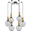 Homelighting SE21-GM-4-BL6-GR1 ADEPT TUBE Gold Matt Pendant Black Metal Grid+ - (77-8618)