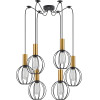 Homelighting SE21-GM-4-BL6-GR1 ADEPT TUBE Gold Matt Pendant Black Metal Grid+ - (77-8625)