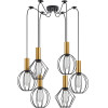 Homelighting SE21-GM-4-BL6-GR12 ADEPT FLEX Gold Matt Pendant Black Metal Grid+ - (77-8938)