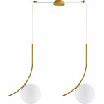 Homelighting SE21-GM2-40 SCEPTRE GOLD MATT PENDANT OPAL GLASS+ - (77-9064)