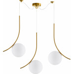 Homelighting SE21-GM3-45 SCEPTRE GOLD MATT PENDANT OPAL GLASS+ - (77-9065)
