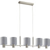 Homelighting SE21-NM-120-SH1 ADEPT NICKEL MATT PENDANT GREY SHADE+ - (77-8291)