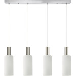 Homelighting SE21-NM-4-4NM-GL3 ADEPT TUBE Nickel Matt Pendant White Glass+ - (77-8476)