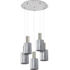 Homelighting SE21-NM-4-GL1-5NM ADEPT TUBE Nickel Matt Pendant Smoked Glass+ - (77-8397)
