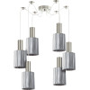 Homelighting SE21-NM-4-GL1-NM6 ADEPT TUBE Nickel Matt Pendant Smoked Glass+ - (77-8393)