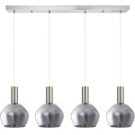 Homelighting SE21-NM-4-GL2-4NM ADEPT TUBE Nickel Matt Pendant Smoked Glass+ - (77-8405)