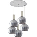 Homelighting SE21-NM-4-GL2-5NM ADEPT TUBE Nickel Matt Pendant Smoked Glass+ - (77-8404)