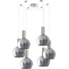 Homelighting SE21-NM-4-GL2-NM6 ADEPT TUBE Nickel Matt Pendant Smoked Glass+ - (77-8400)
