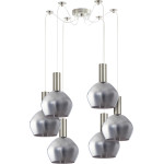 Homelighting SE21-NM-4-GL2-NM6 ADEPT TUBE Nickel Matt Pendant Smoked Glass+ - (77-8400)