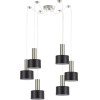Homelighting SE21-NM-4-NM6-MS1 ADEPT TUBE Nickel Matt Pendant Black Metal Shade+ - (77-8450)