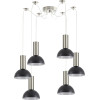 Homelighting SE21-NM-4-NM6-MS3 ADEPT TUBE Nickel Matt Pendant Black Metal Shade+ - (77-8464)
