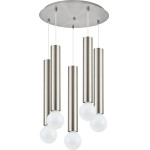 Homelighting SE21-NM-5-5NM ADEPT TUBE NICKEL MAT Nickel Matt Pendant+ - (77-8663)