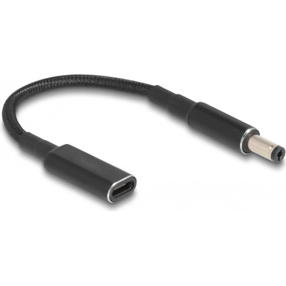 Powertech ������� ����������� USB-C �� 5.5x2.1mm, 15cm, ����� - (CAB-UC069)