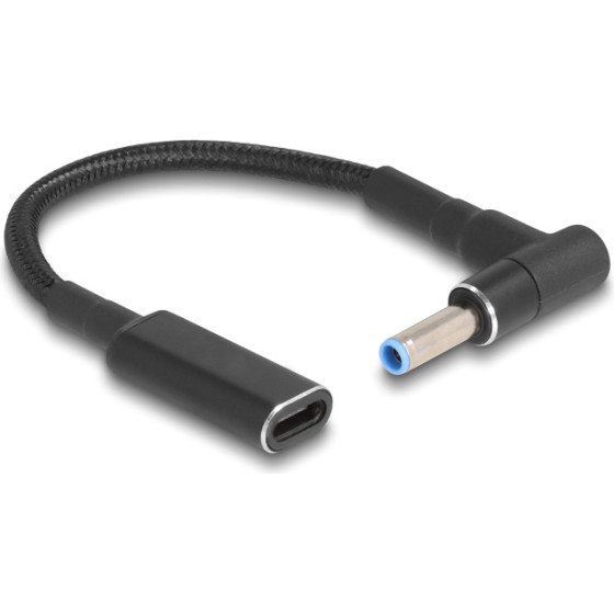 Powertech ������� ����������� USB-C �� Hp 4.5x3.0mm, ����� - (CAB-UC075)