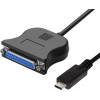Powertech ������� USB-C �� ��������� DB25 1.8m, ����� - (CAB-UC062)
