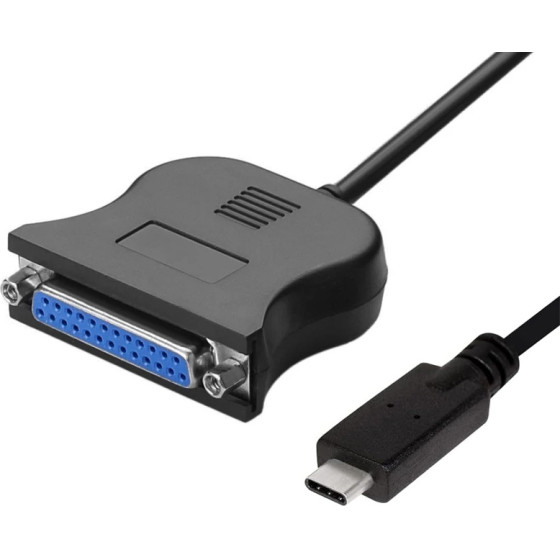Powertech ������� USB-C �� ��������� DB25 1.8m, ����� - (CAB-UC062)