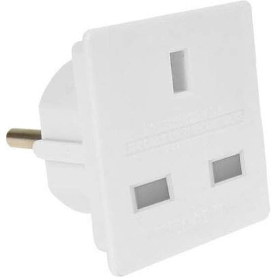 Lamtech Eu Schuko To Uk 16A Travel Adapter - (LAM113300)