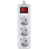 Lamtech Power Strip With Switch 3 Outlets White 3M - (LAM113287)