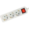 Lamtech Power Strip With Switch 3 Outlets White 3M - (LAM113287)