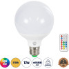 GloboStar ����� Led E27 G95 ������� 12W 780lm 260� Ac 220-240V IP20 �9.5 x �14cm - �������� �������� ���� ���������������� - ��������� RGB+Ww - 2 Years Warranty - (76071)