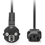Nedis CEGL10000BK50 Power Cable Angled Scuko Male - IEC-320-C13 5.00m BLACK