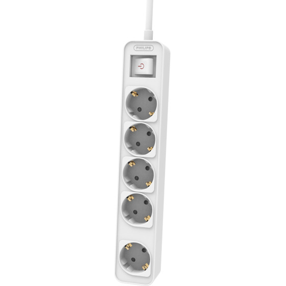 Philips ��������� 5x Schuko 16A, 1.5m, ����� - (CHP2154W-10)
