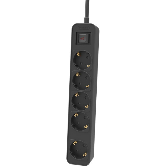Philips ��������� 5x Schuko 16A, 1.5m, ����� - (CHP2154B-10)